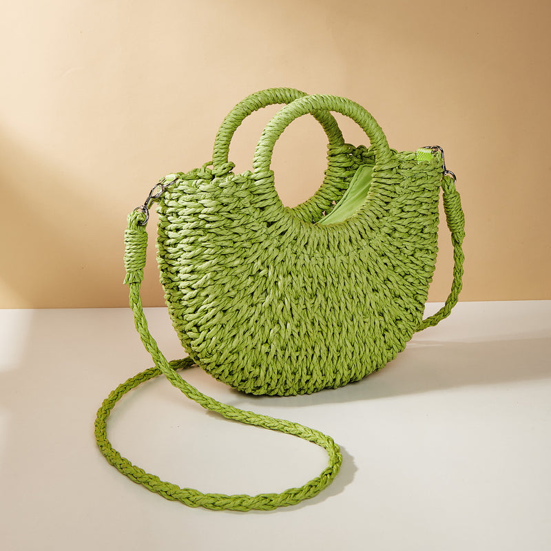 straw crossbody bag, view 12 - MRSLM