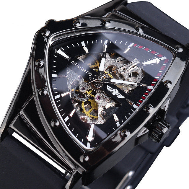Skeleton Men's Automatic Mechanical Watch Silicone Strap