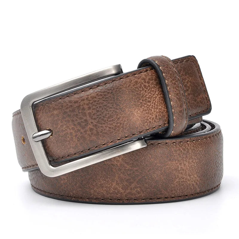 men's leather belt, view 3 - MRSLM