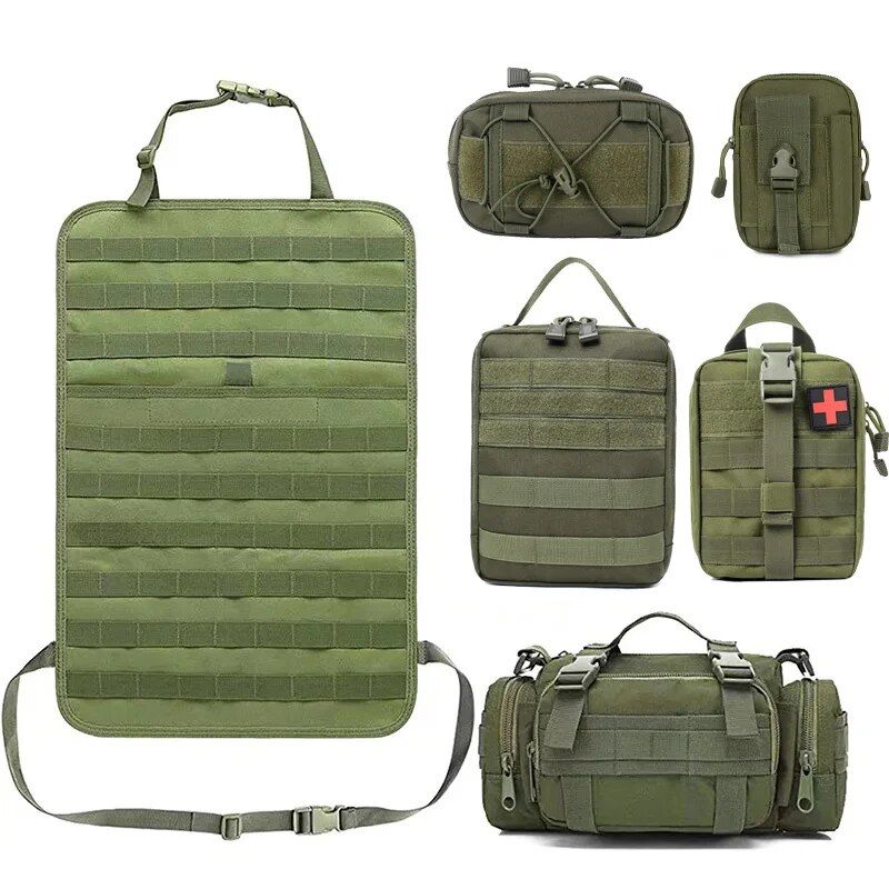 car seat organizer with Molle pouches, view 3 - MRSLM