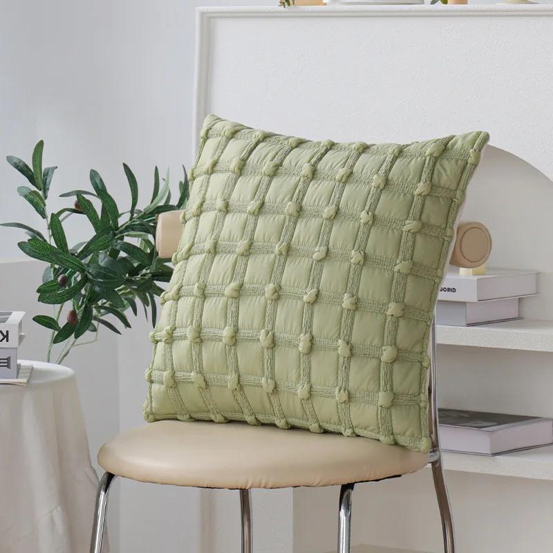elegant green jacquard decorative pillow cover, view 9 - MRSLM