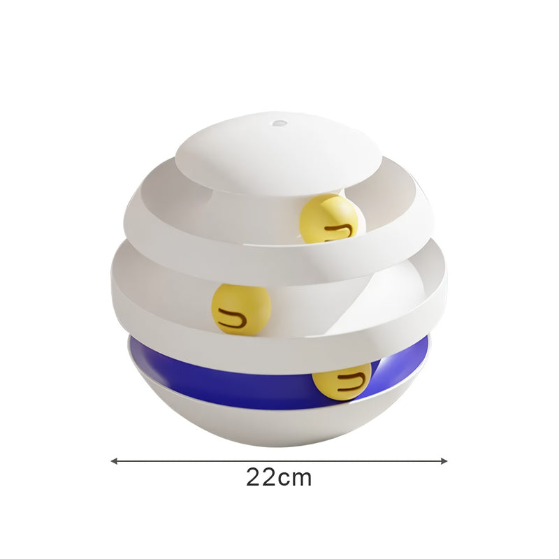 3-layer cat tumbler toy with balls, view 3 - MRSLM