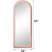 arched full-length mirror with flannel frame, view 8 - MRSLM
