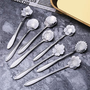 flower stainless steel spoon set, view 4 - MRSLM