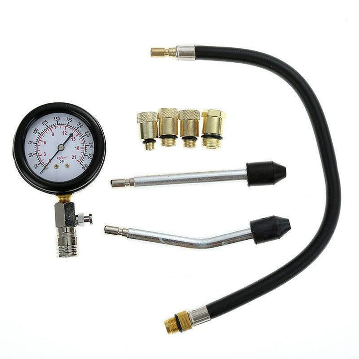Engine Cylinder Compression Tester Kit with Multiple Adapters