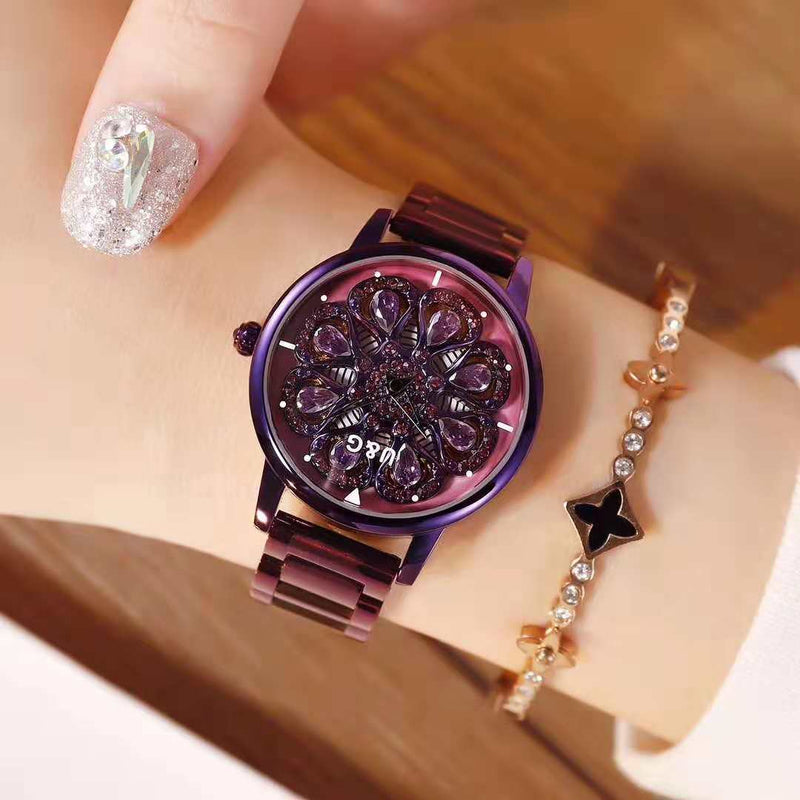 women's diamond pattern watch, view 4 - MRSLM