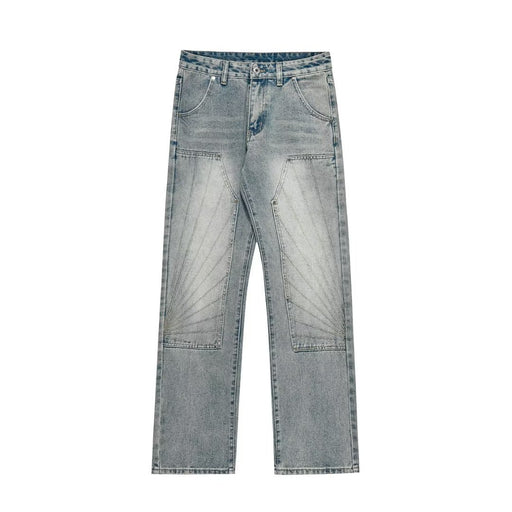 retro washed distressed men's jeans, view 6 - MRSLM