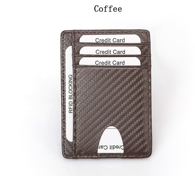 black business card holder for men, view 3 - MRSLM