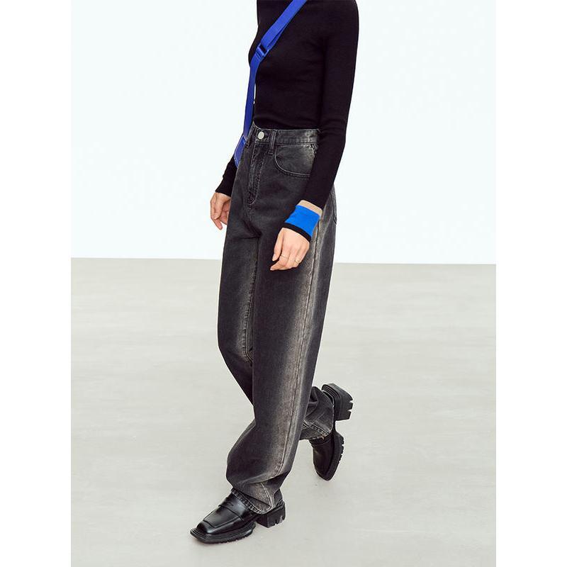 retro straight jeans for women, view 3 - MRSLM