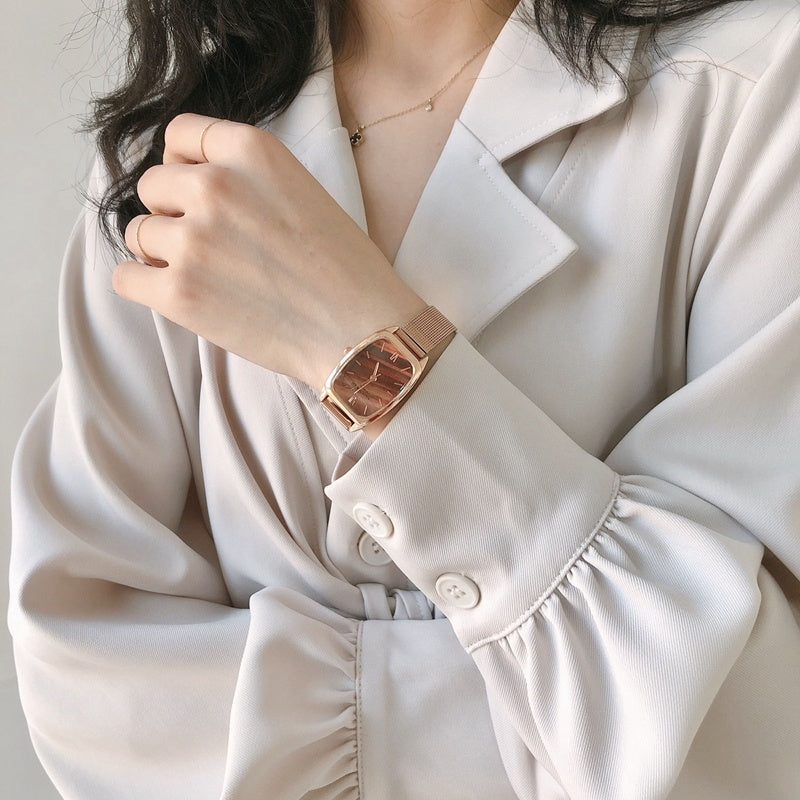 Retro Square Lace Small Female Watch
