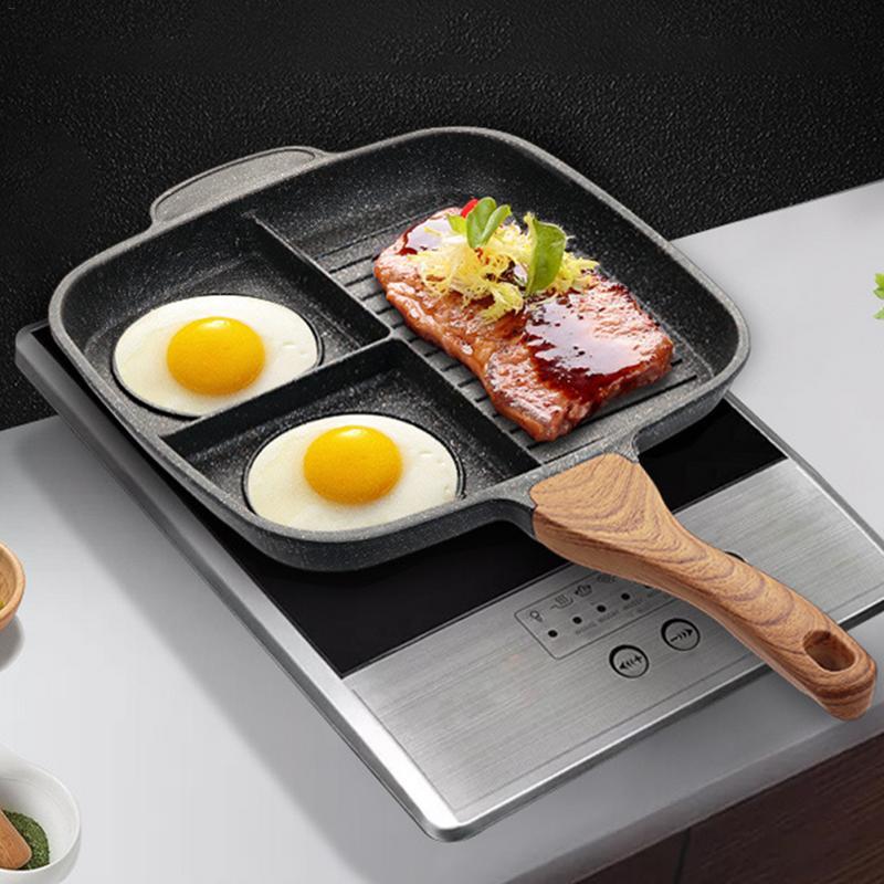 Maifanshi Bratpfanne für Steaks, multifunktionale Haushaltspfanne für Omeletts, Induktionsherd, antihaftbeschichtet