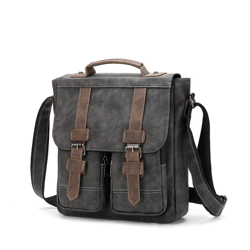 Mochila masculina retrô, bolsa de viagem casual de ombro.
