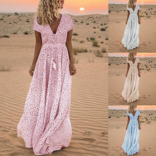 polka dot bohemian beach dress - MRSLM