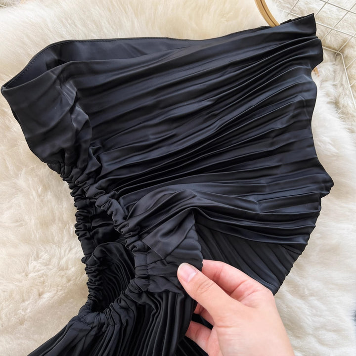 Slim Fit Irregular Hollow-out Dress Women