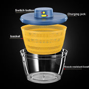 electric vegetable dehydrator salad spinner, view 11 - MRSLM