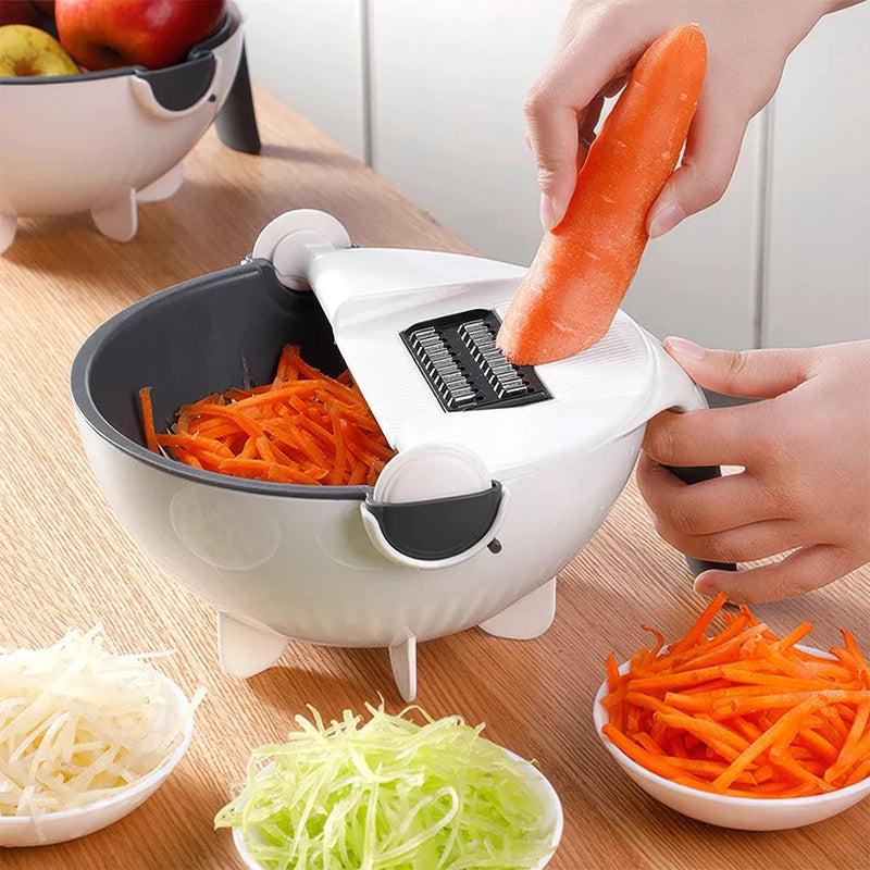 9-in-1 vegetable slicer with drain basket - MRSLM