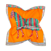silk blend square scarf, view 11 - MRSLM