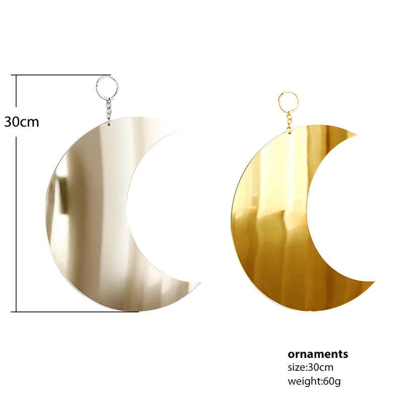 gold moon acrylic wall mirror, view 7 - MRSLM