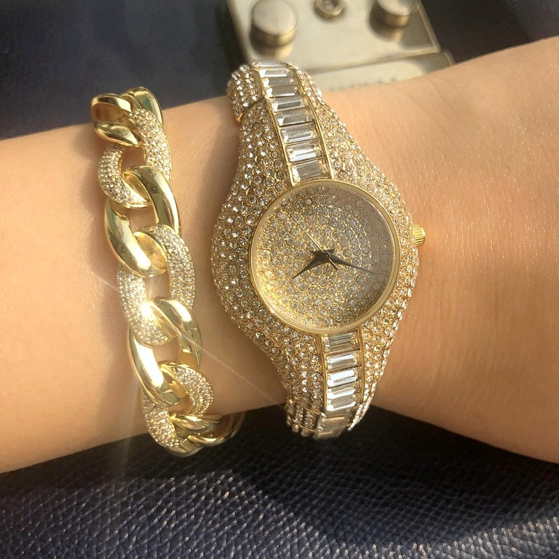 ladies watch with diamonds and colorful stones, view 5 - MRSLM