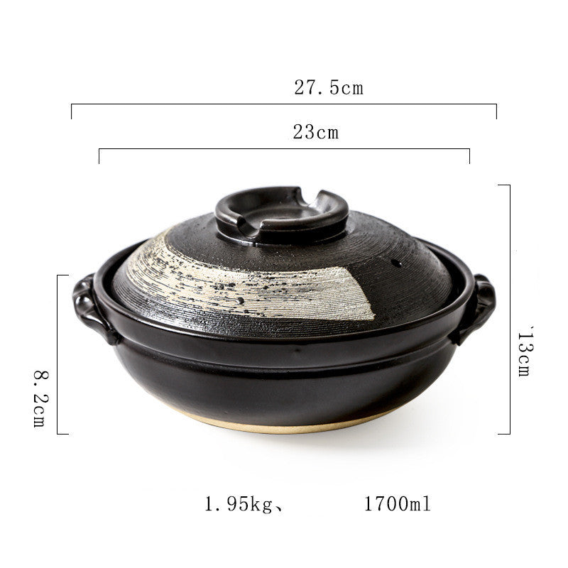 ceramic clay pot casserole for stews, view 3 - MRSLM