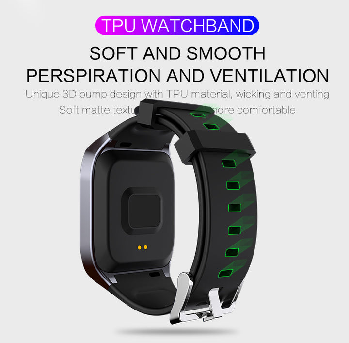Intelligente Armbanduhr mit Farbdisplay, Bluetooth, Sportfunktion für Damen und Herren, Schrittzähler, Informationsanzeige, IP68 wasserdicht