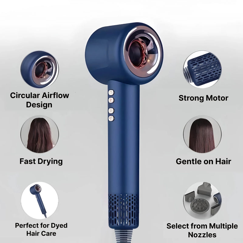 220V Leafless Personal Hair Dryer with Negative Ion Styling Tool