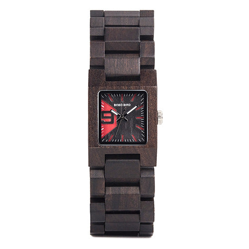 wooden shell quartz watch, view 7 - MRSLM
