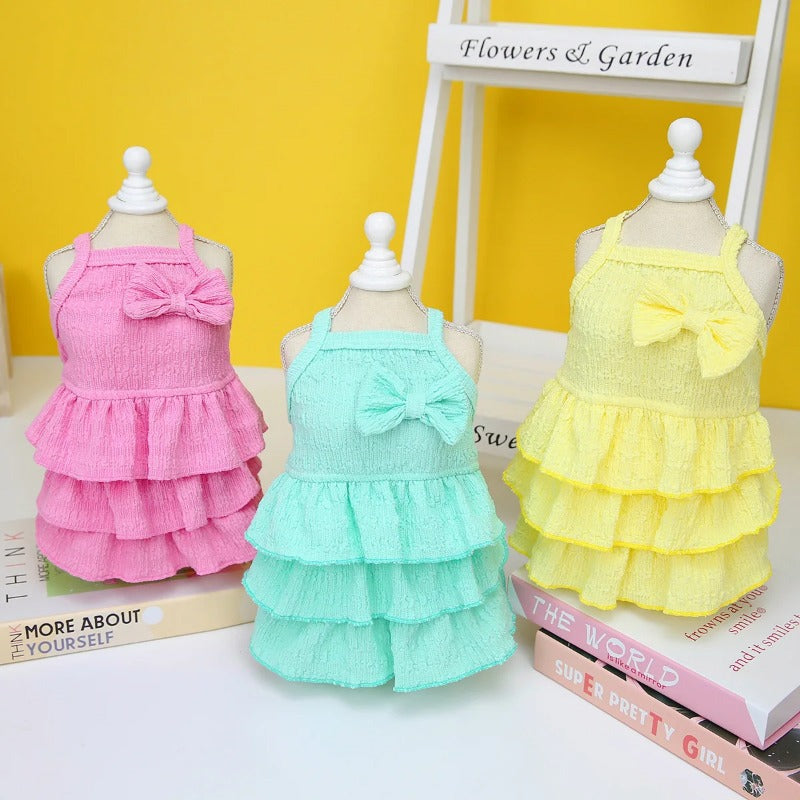 spring princess dog dress, view 10 - MRSLM