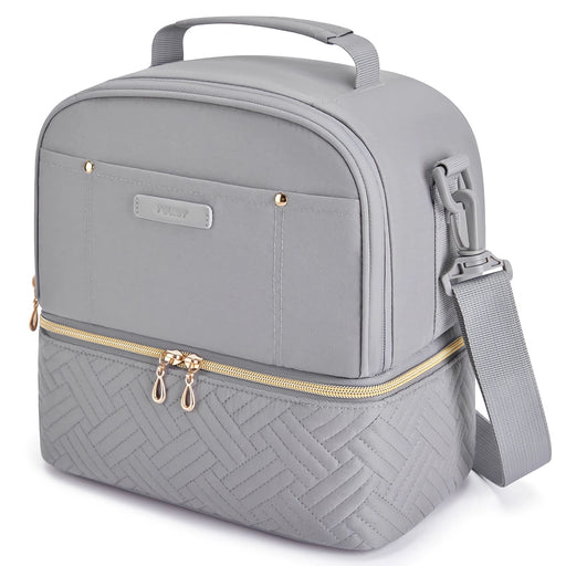 double-decker insulated lunch bag, view 5 - MRSLM