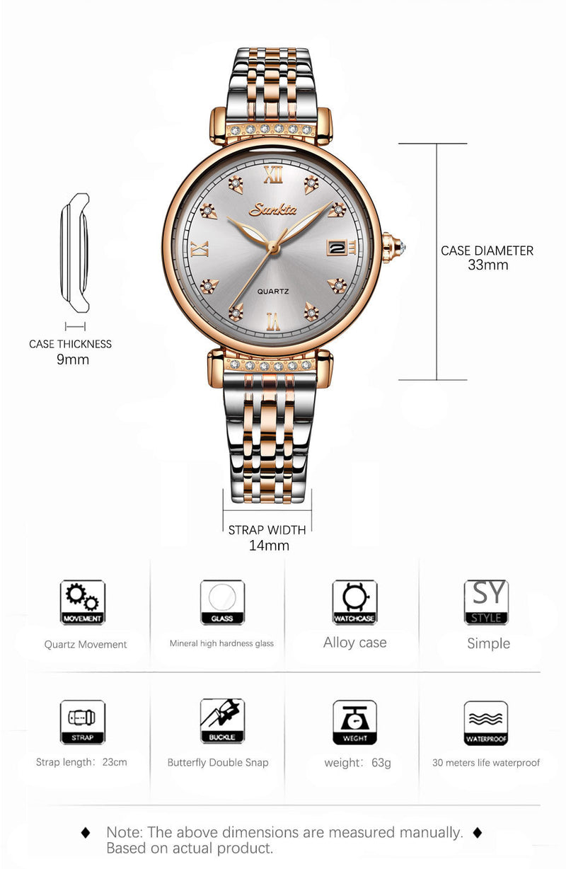 Ladies Waterproof Quartz Watch