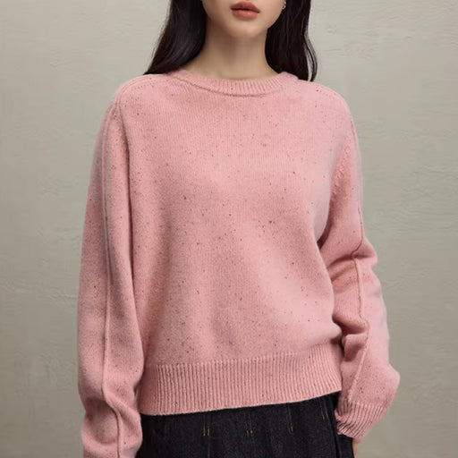cozy soft round neck wool sweater - MRSLM