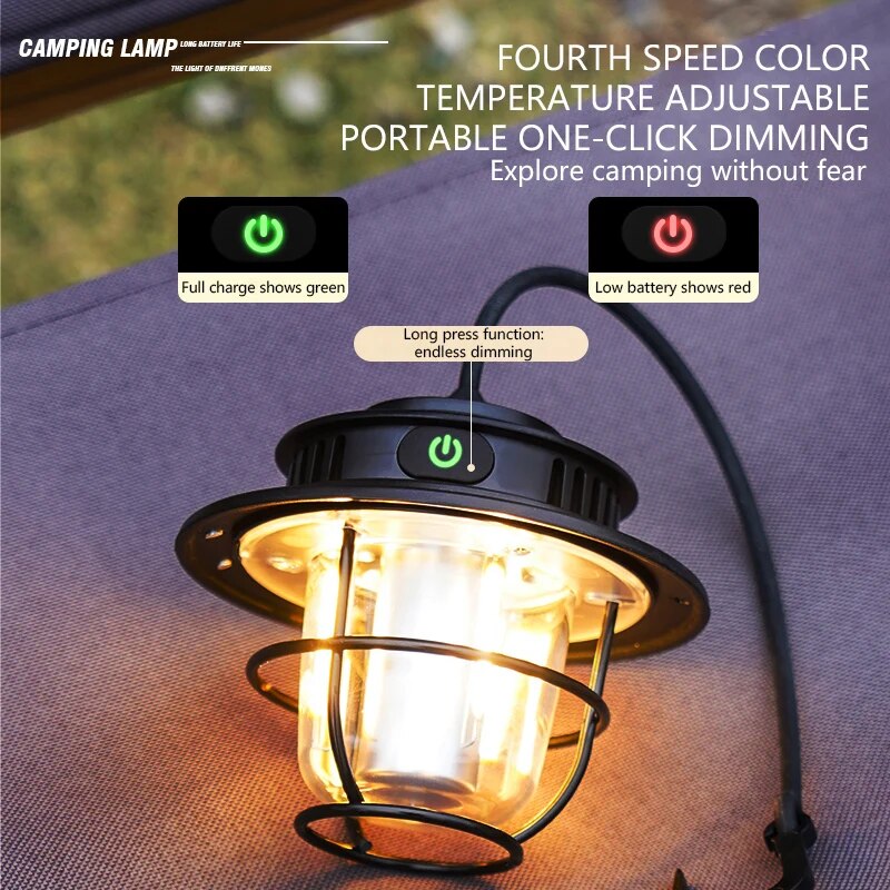 retro portable camping lantern, view 6 - MRSLM