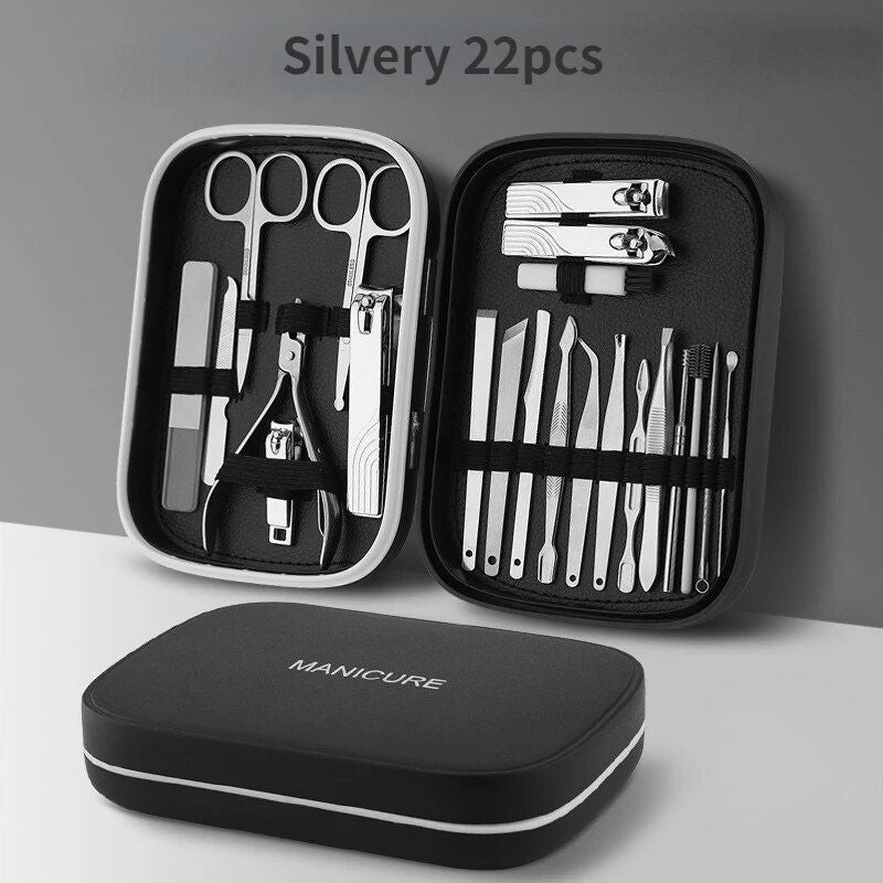 stainless steel nail care set, view 4 - MRSLM
