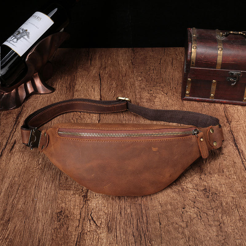 pochete de couro para celular masculino