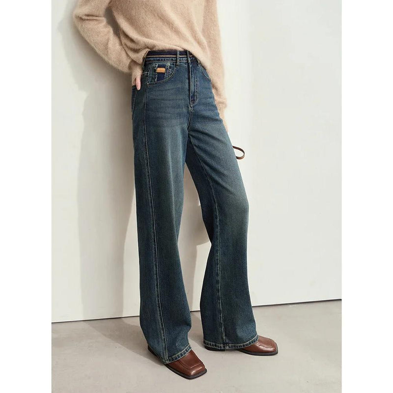 retro wide-leg denim pants, view 5 - MRSLM