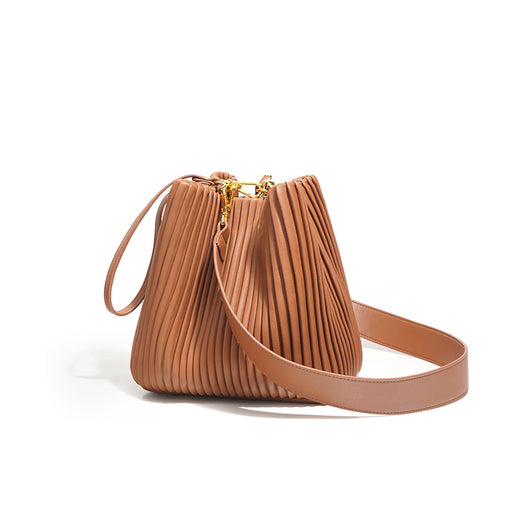 ruched bucket bag, view 12 - MRSLM
