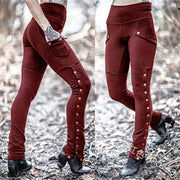 Rivet split pencil pants with pockets, view 5 - MRSLM