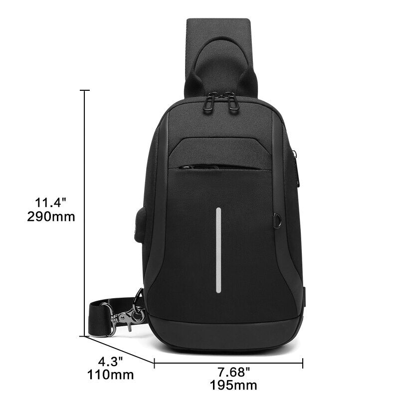 men's casual crossbody bag, view 2 - MRSLM