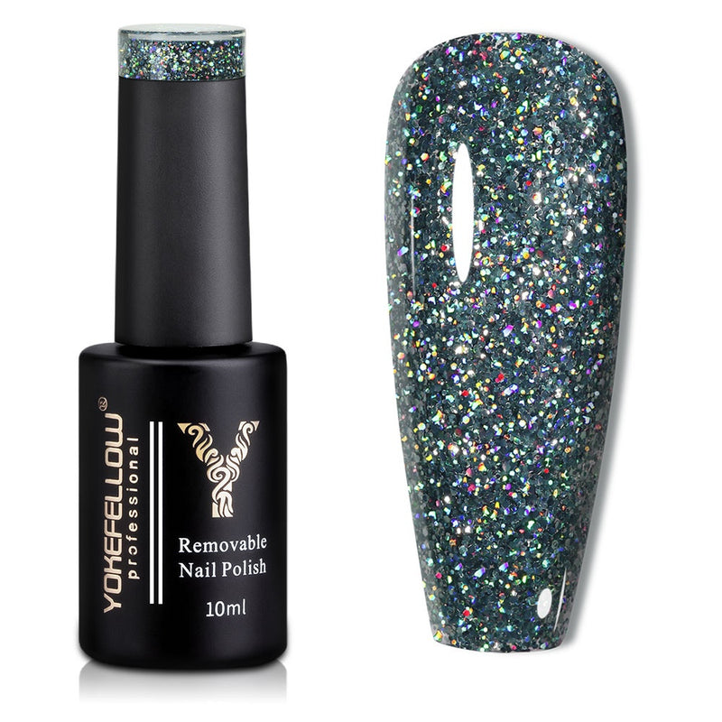 Esmalte em gel com glitter refletivo, 10ml