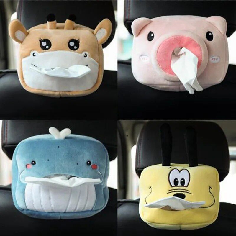 plush animal car tissue box cover, view 8 - MRSLM