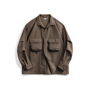 cuban collar seersucker shirt, view 2 - MRSLM
