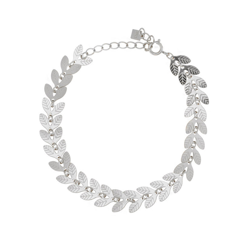 925 silver leaf buckle bracelet, view 3 - MRSLM