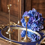 brass gold candlestick holder set, view 4 - MRSLM