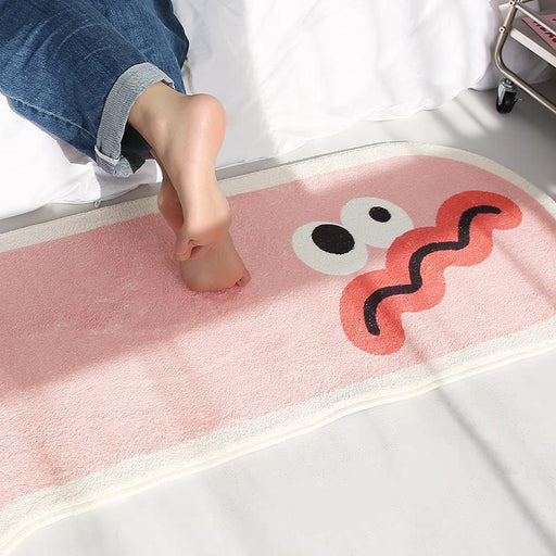 oval plush bedside rug - MRSLM