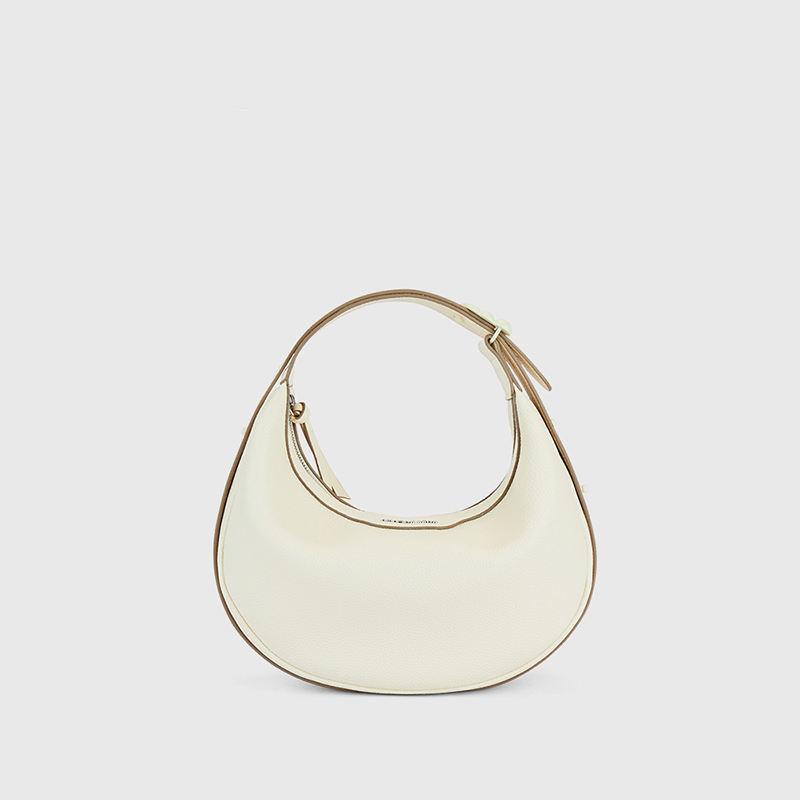 crescent leather crossbody bag, view 7 - MRSLM