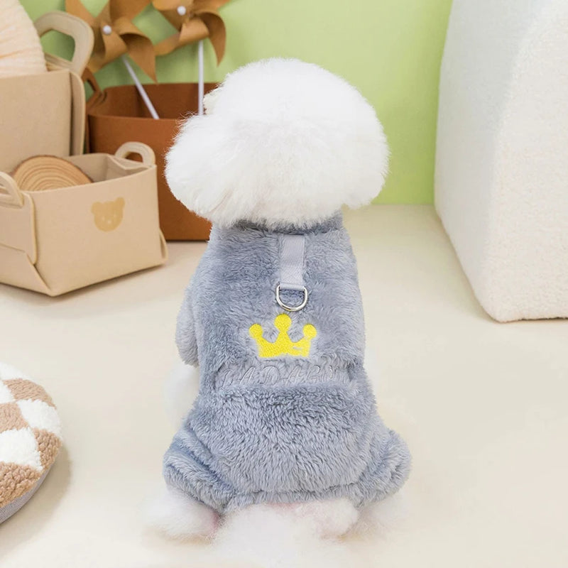 fleece pet jumpsuit, view 2 - MRSLM
