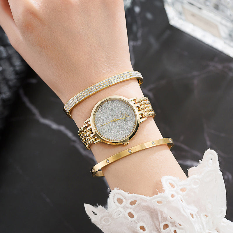 women's gold quartz watch, view 2 - MRSLM