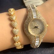ladies watch with diamonds and colorful stones, view 6 - MRSLM