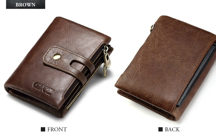double zipper leather purse, view 6 - MRSLM