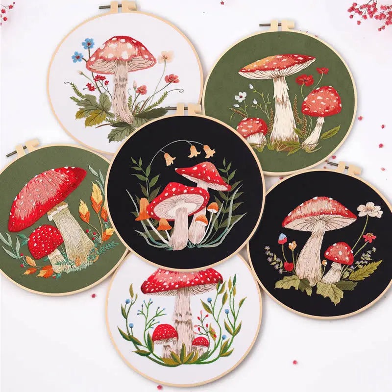 Mushroom embroidery kit - MRSLM